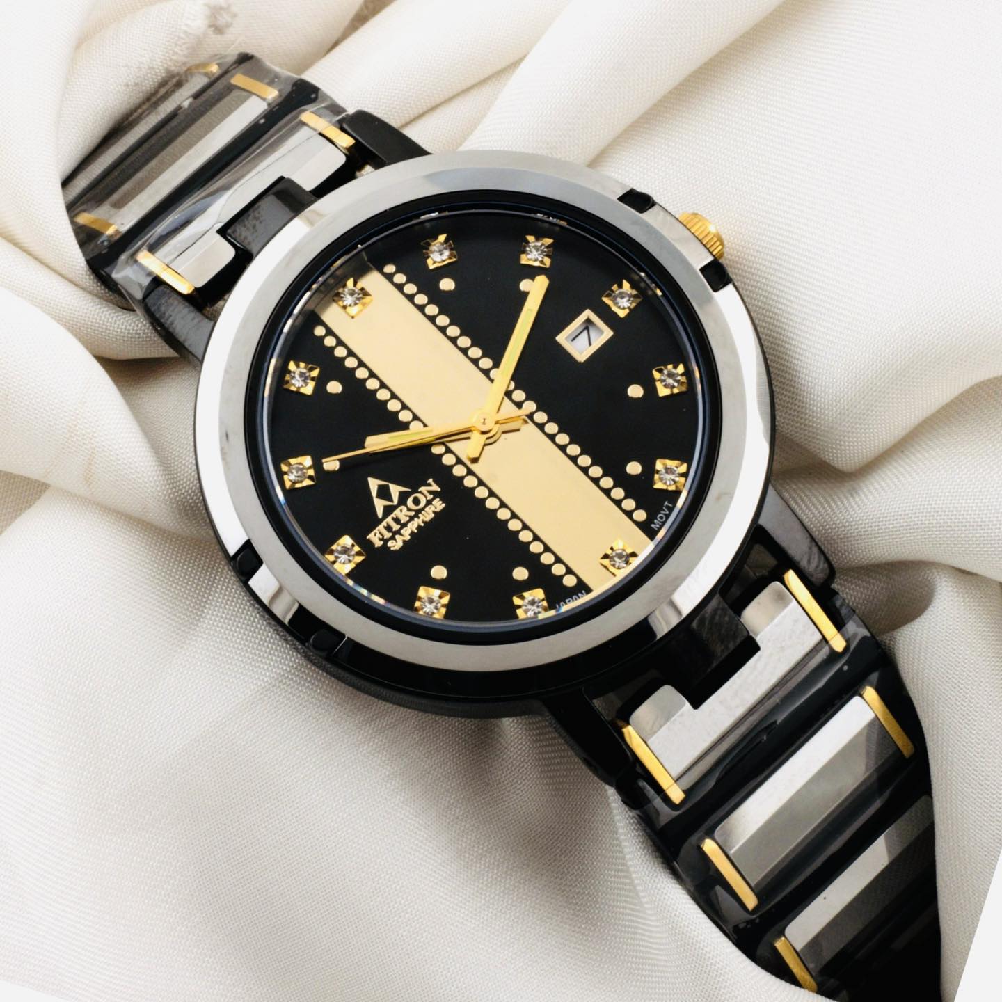 Dinar Stainless Steel Men’s Watch – Waterproof | Date Display | Premium Gift Watch