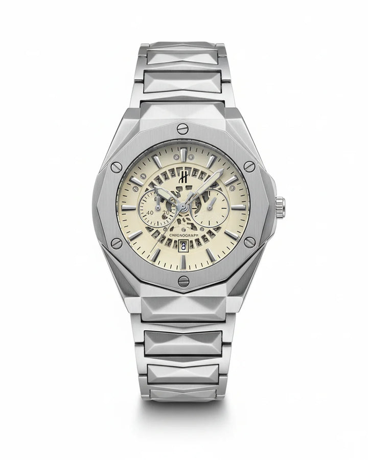 HBL Diamond Cut Chain – Off-White Dial