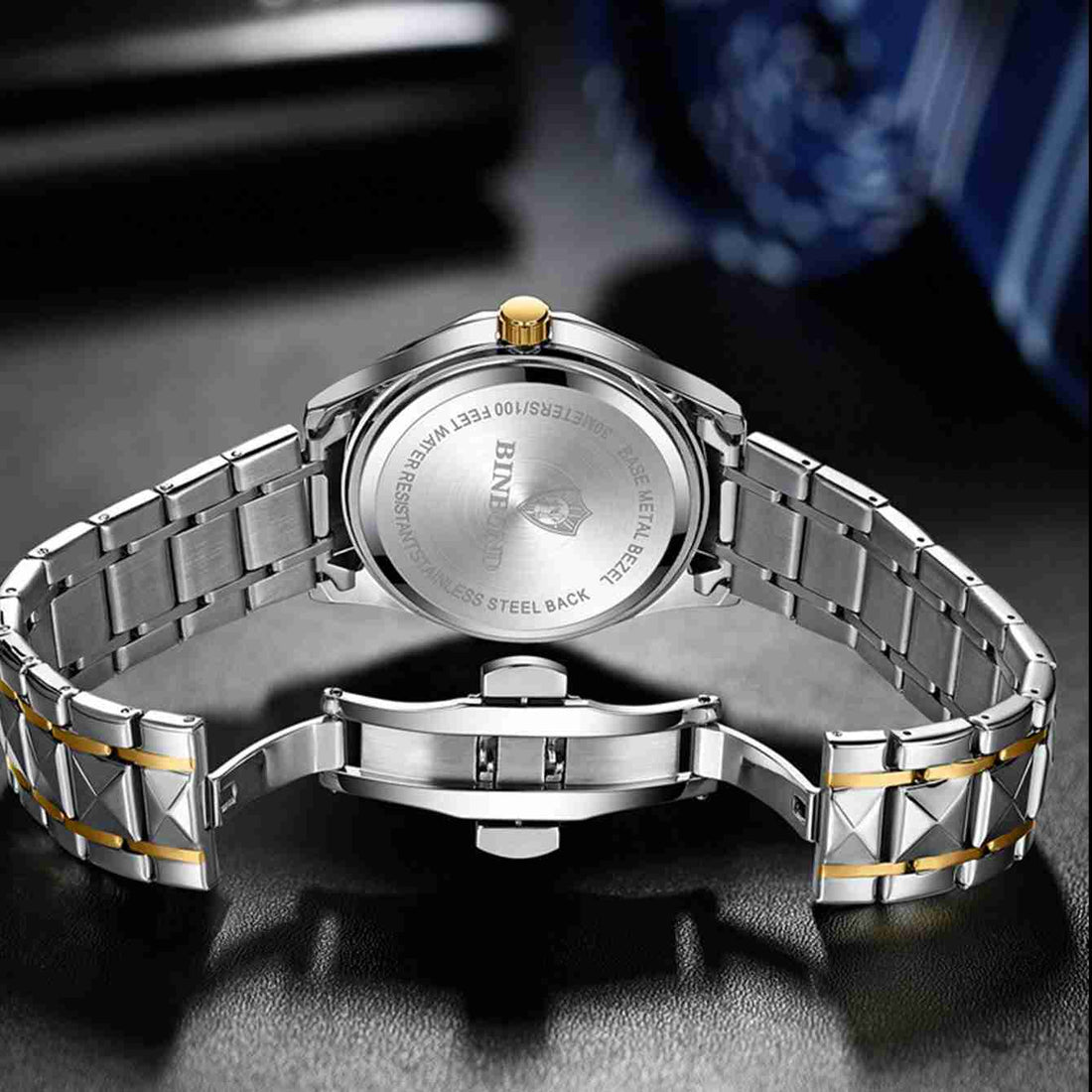 ELEGANT GOLD BLACK MEN WATCH