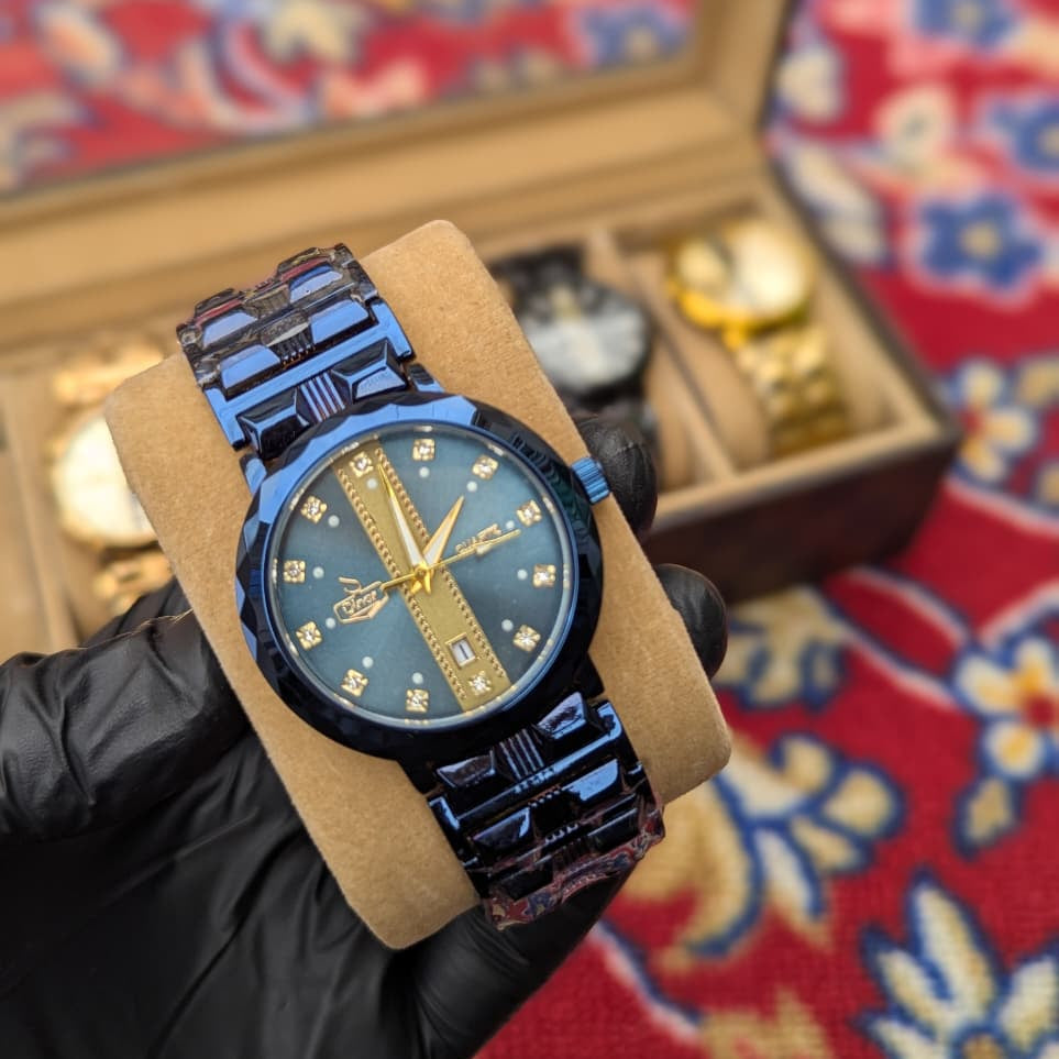 Dinar Stainless Steel Men’s Watch – Waterproof | Date Display | Premium Gift Watch