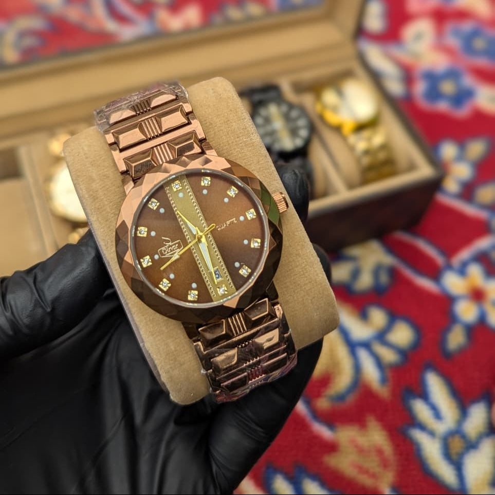 Dinar Stainless Steel Men’s Watch – Waterproof | Date Display | Premium Gift Watch